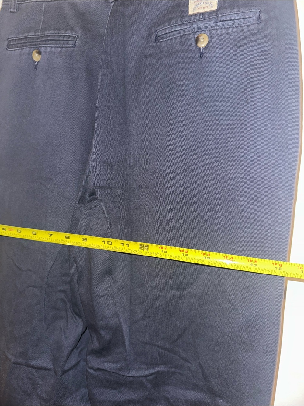 Vintage pleated men’s navy chinos - Picture 13 of 13